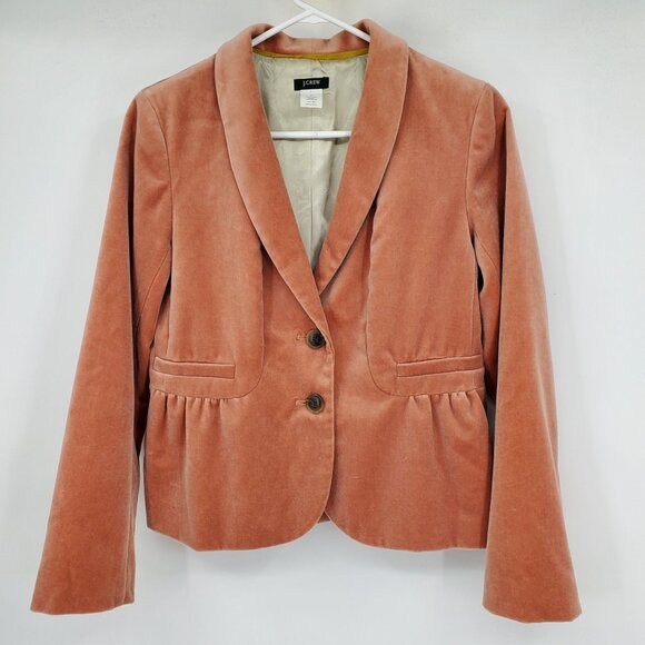 Vintage J. Crew Y2K French Girl Cozy Preppy Academia Soft Girl Cottage Blazer 8P - Picture 1 of 8